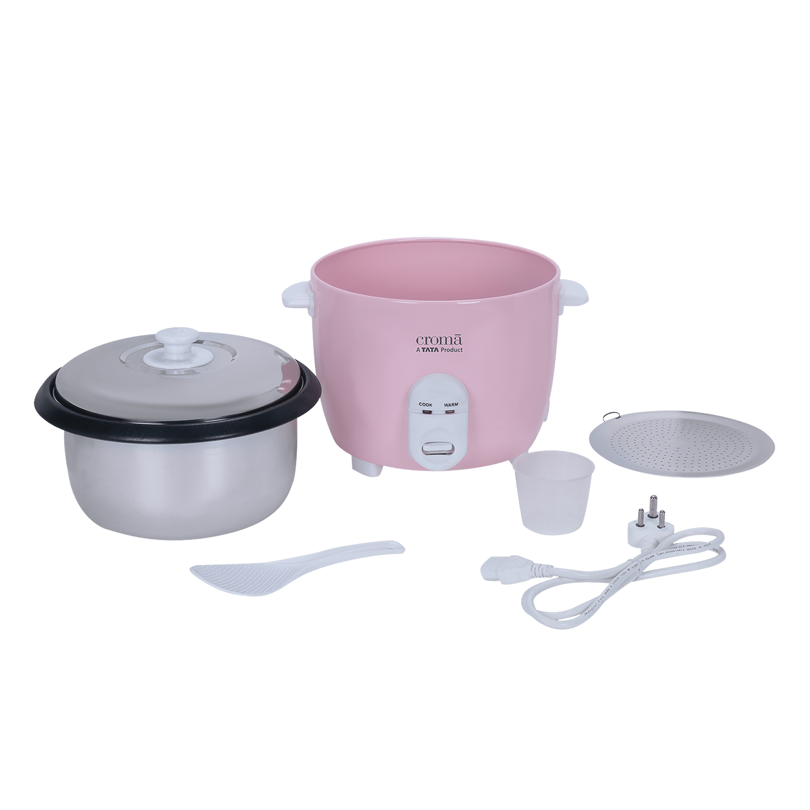 Buy Croma 1.8 Litre Electric Rice Cooker with Keep Warm Function (Pink